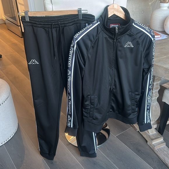 Kappa 2 Piece Black Jacket and Matching Pants Jogger Suit Women Size M New - Picture 16 of 17